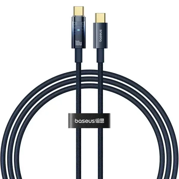 Cablu Baseus Explorer USB-C 100W 1m albastru