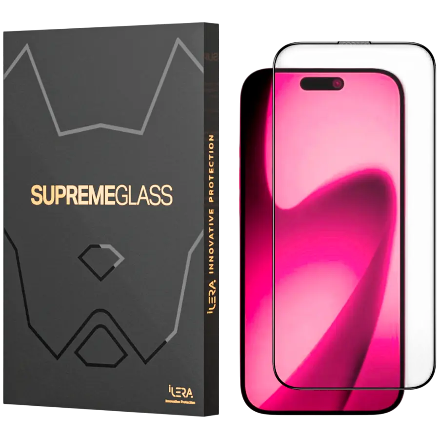 Folie Protectie Sticla iLera DeLuxe Original Glass 2.0 pentru iPhone 17 Transparent