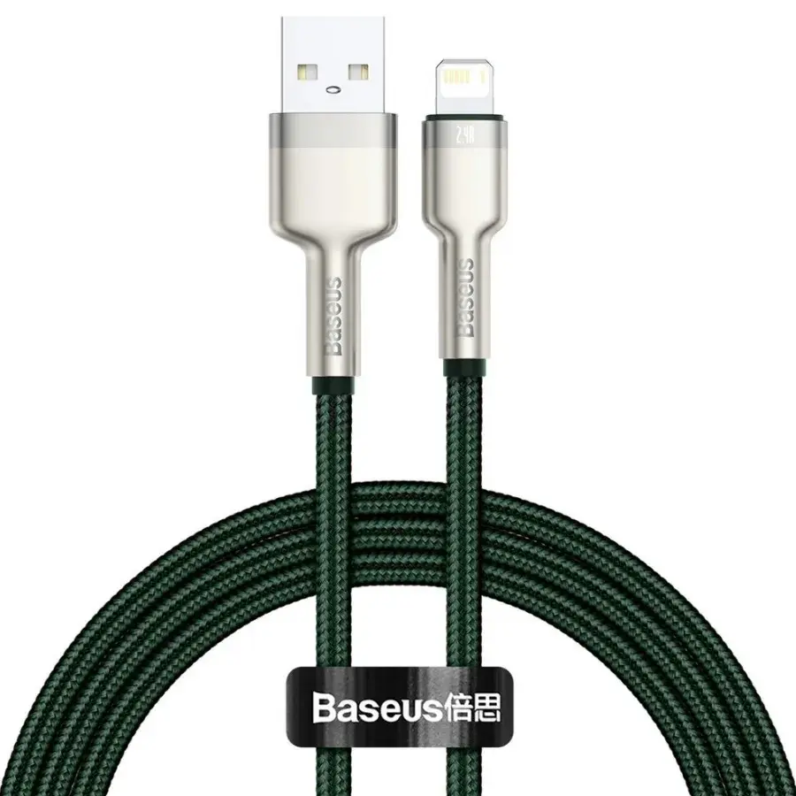 Cablu Baseus CALJK-B06 USB Lightning 2m 2-4A verde