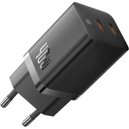 Incarcator Retea Baseus P10110804117-Z1, 40W, Dual Type-C, Negru