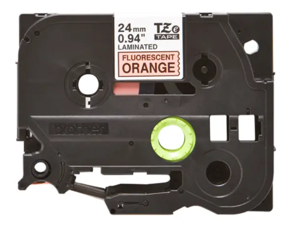 Etichete Brother TZEB51 Black on Orange, 24mm