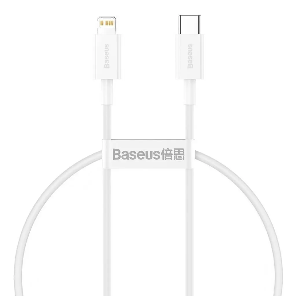 Cablu Baseus Superior USB-C Lightning CATLYS-02 0-25m alb