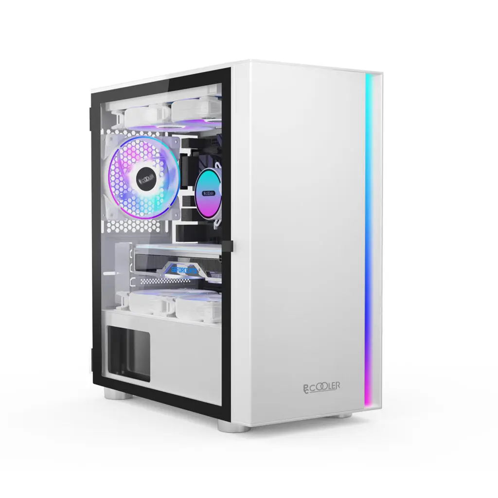 Carcasă PCCOOLER LM300W ARGB Albă mATX