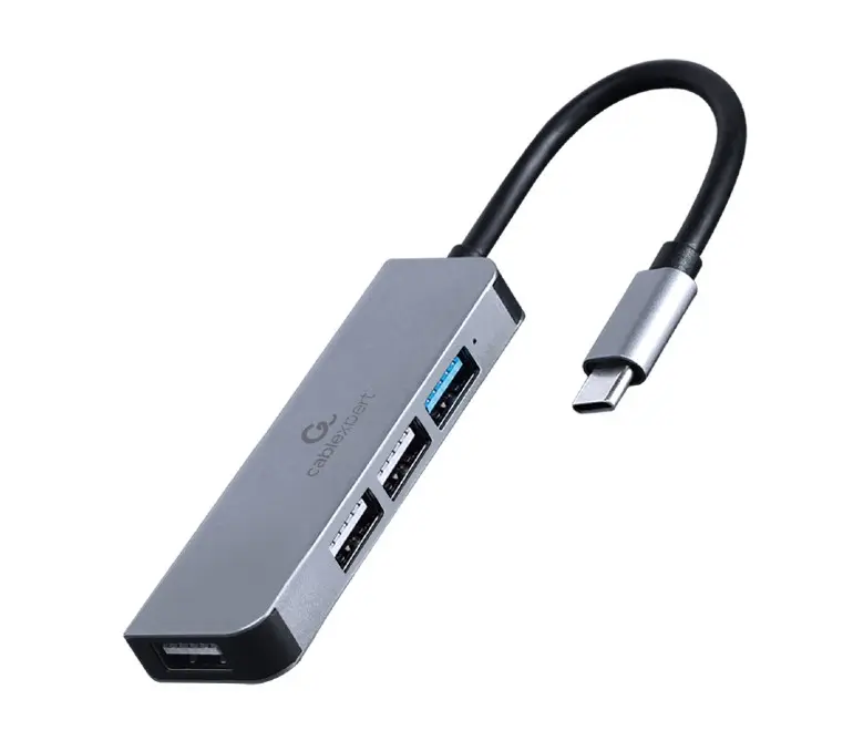 HUB USB GEMBIRD UHB-CM-U3P1U2P3-01, USB Type-C, argintiu