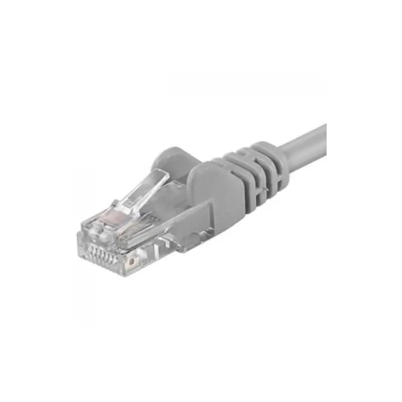 Cablu Patchcord UTP RJ45-RJ45 Categoria 6, 10m, gri, cupru integral, 26AWG