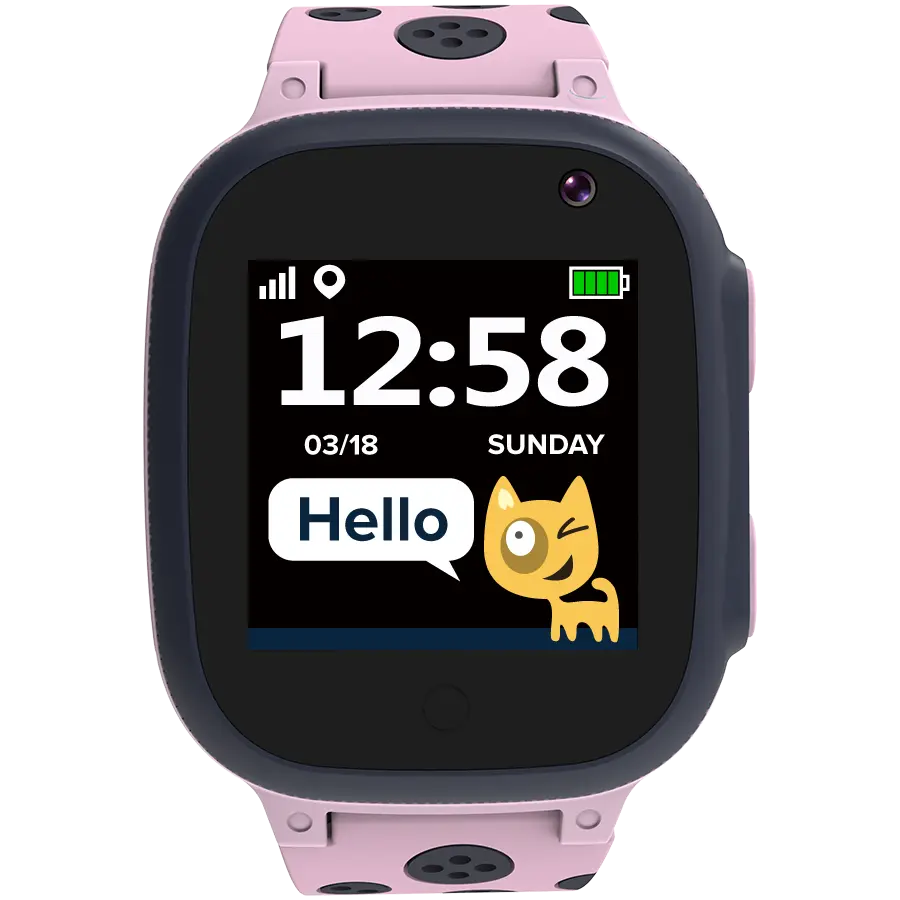 Smartwatch copii Canyon Sandy KW-34 roz, GPS, SIM nano, SOS