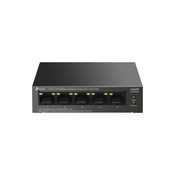 Switch TP-Link LS105LP 5 porturi 10/100 Mbps 4 PoE+ desktop
