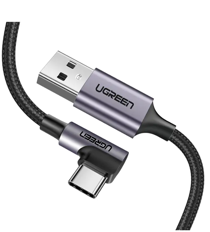 Cablu Ugreen US284 USB Type-C încuiet 90 2m negru