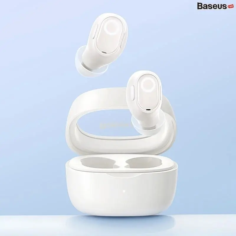 Căști wireless Baseus Bowie WM02 alb-crem