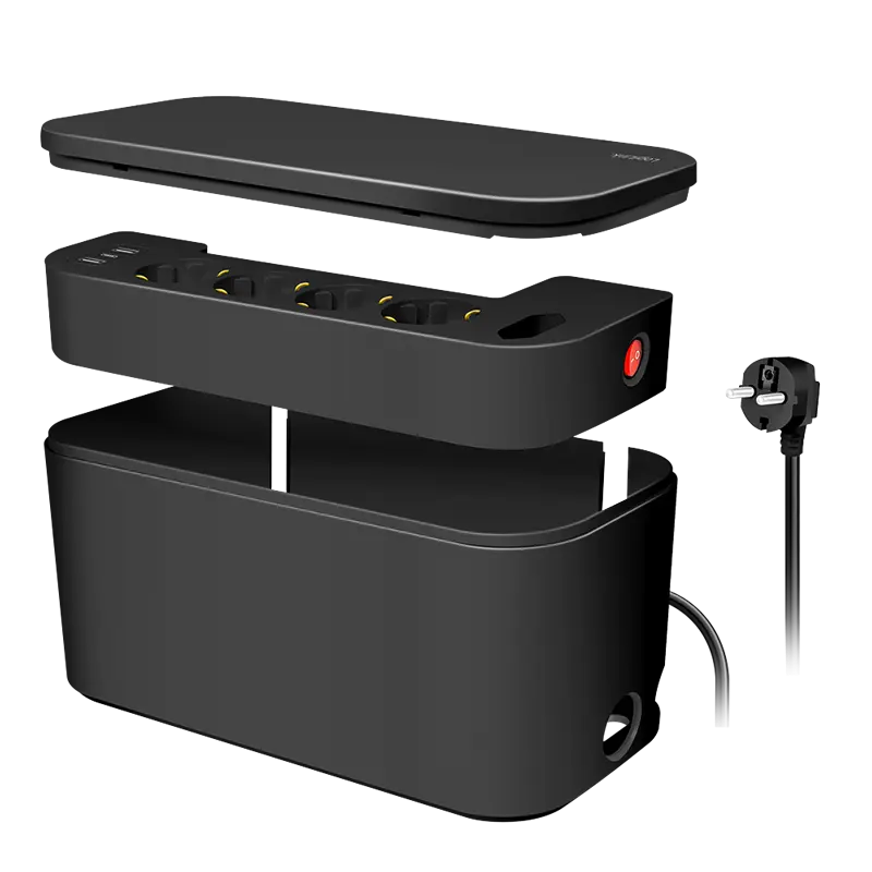 Cutie cablu Logilink LPS282U 5 prize USB negru 1,5 m