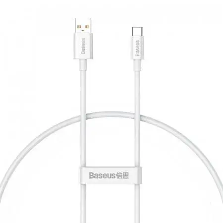 Cablu Baseus USB-A USB-C Superior 100W 1 m alb
