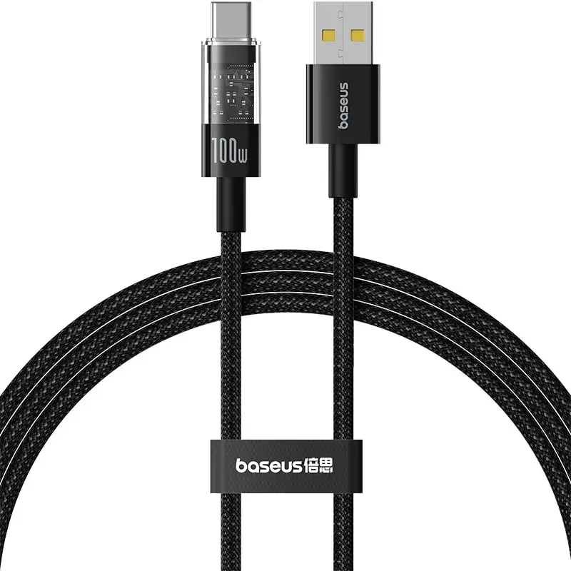 Cablu de date si incarcare Baseus – Data Cable Gem USB la USB Type-C Super Fast Charging 100W 2m – negru