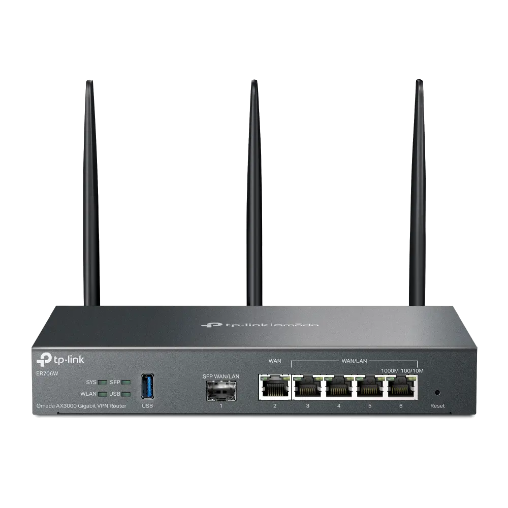 Router VPN TP-Link ER706W AX3000 Omada Multi-WAN Wi-Fi 6