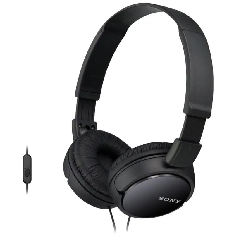 Casti On Ear Sony MDR-ZX110APB, Cu fir, Microfon, Negru