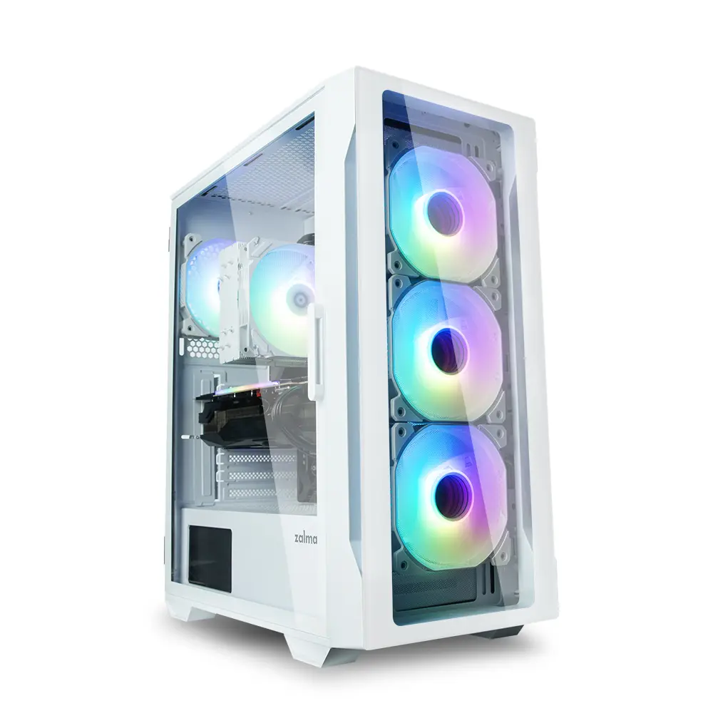 Carcasa Zalman i3 NEO ARGB White ATX albă