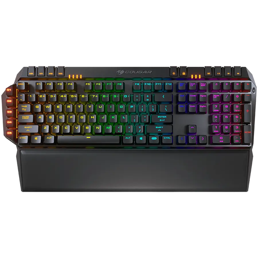 Tastatura gaming cu fir Cougar 700K Evo RGB, butoane configurabile, suport pentru incheietura, Negru