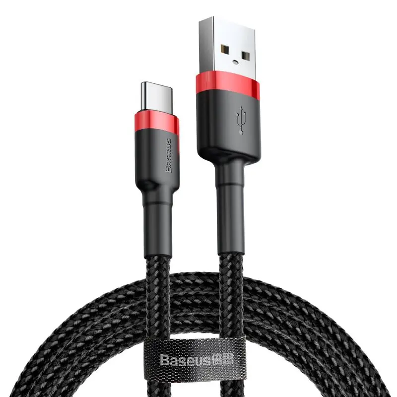 Cablu USB-A USB-C Baseus Cafule 3m negru 2A