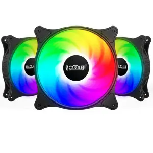 Ventilatoare PC PCCOOLER FX 120 ARGB, set de 3, 120 mm, Negru, 1200 rpm, 120x120x25mm