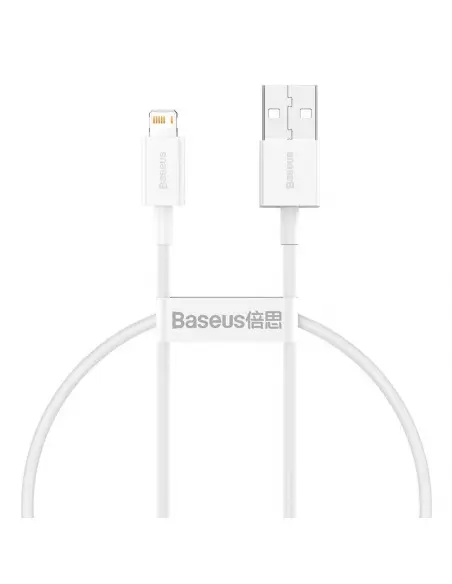 Cablu Baseus CALYS-02 USB Lightning 0-25m 2-4A alb