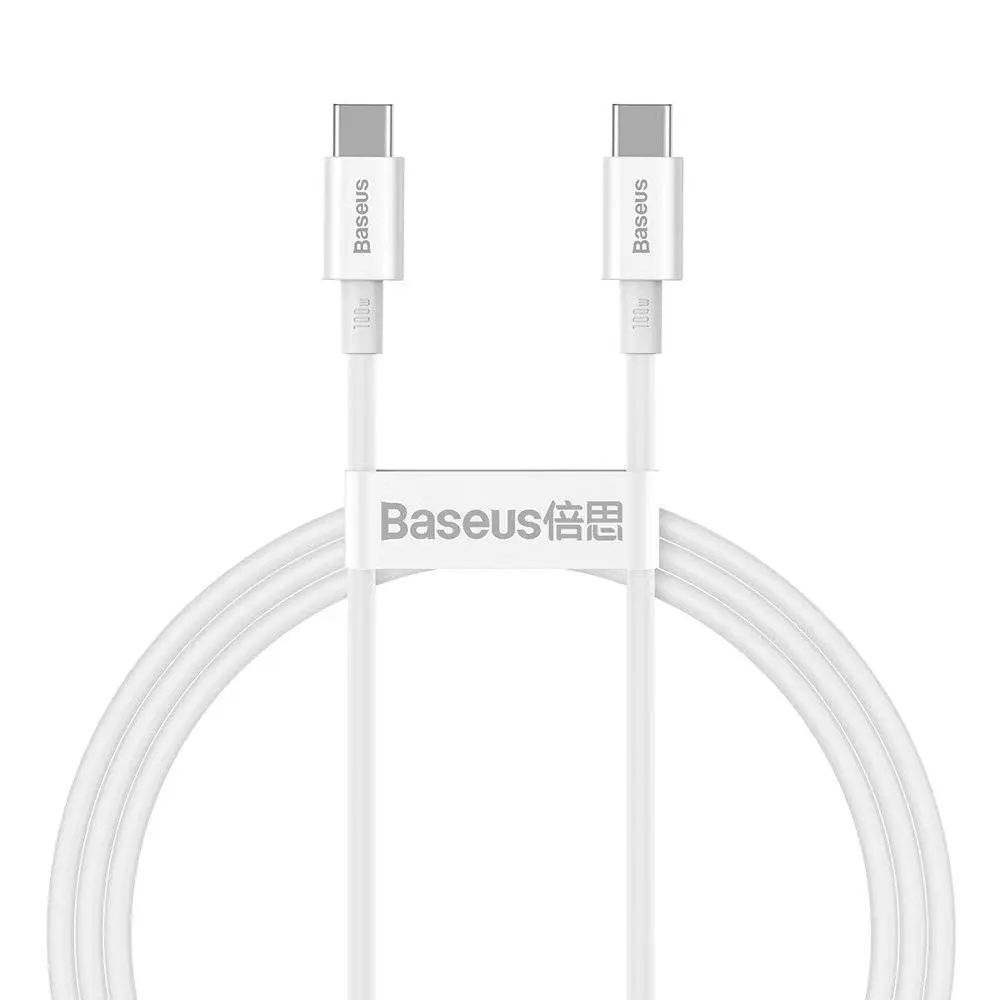 Cablu Baseus CATYS-B02 USB-C 100W 1m Alb