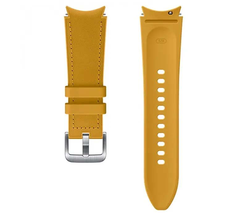 Curea Samsung Hybrid Leather Galaxy Watch4 mustar S M 20mm