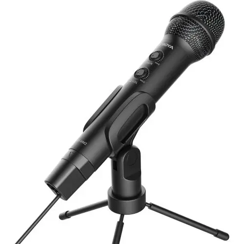Microfon Boya BY-HM2 USB-C cardioid cu tripod negru