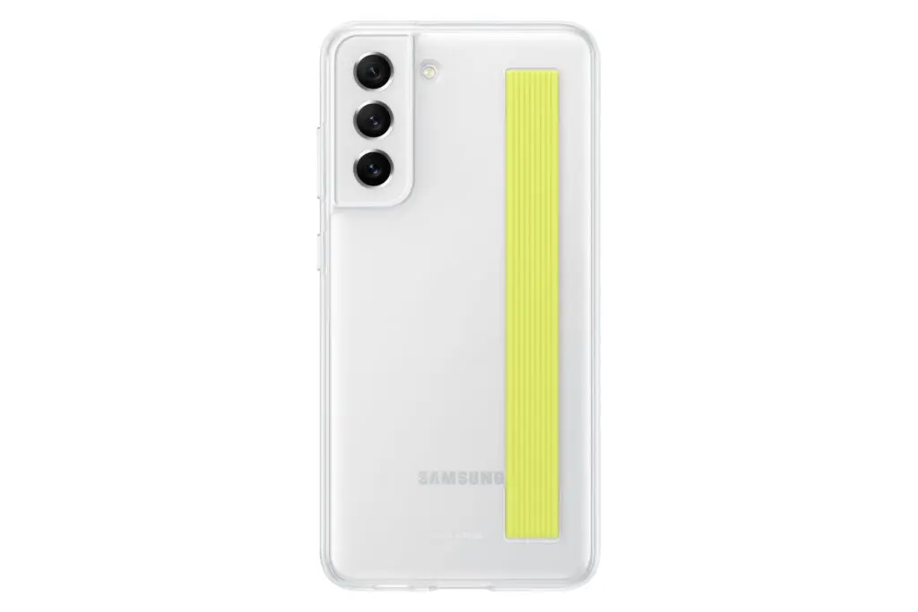 Husă Samsung Galaxy S21 FE Clear Strap Cover Alb