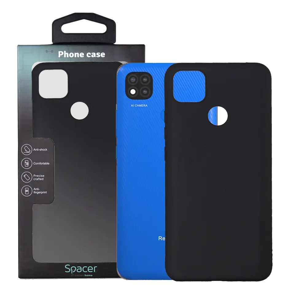 Husă Spacer Xiaomi Redmi 9C neagră TPU 1,5 mm