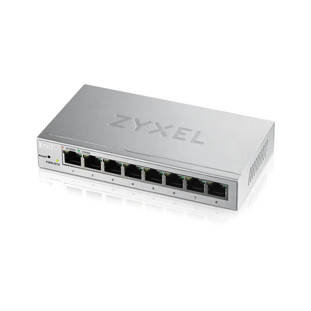 Switch Zyxel GS1200-8 8 porturi Gigabit web managed gri
