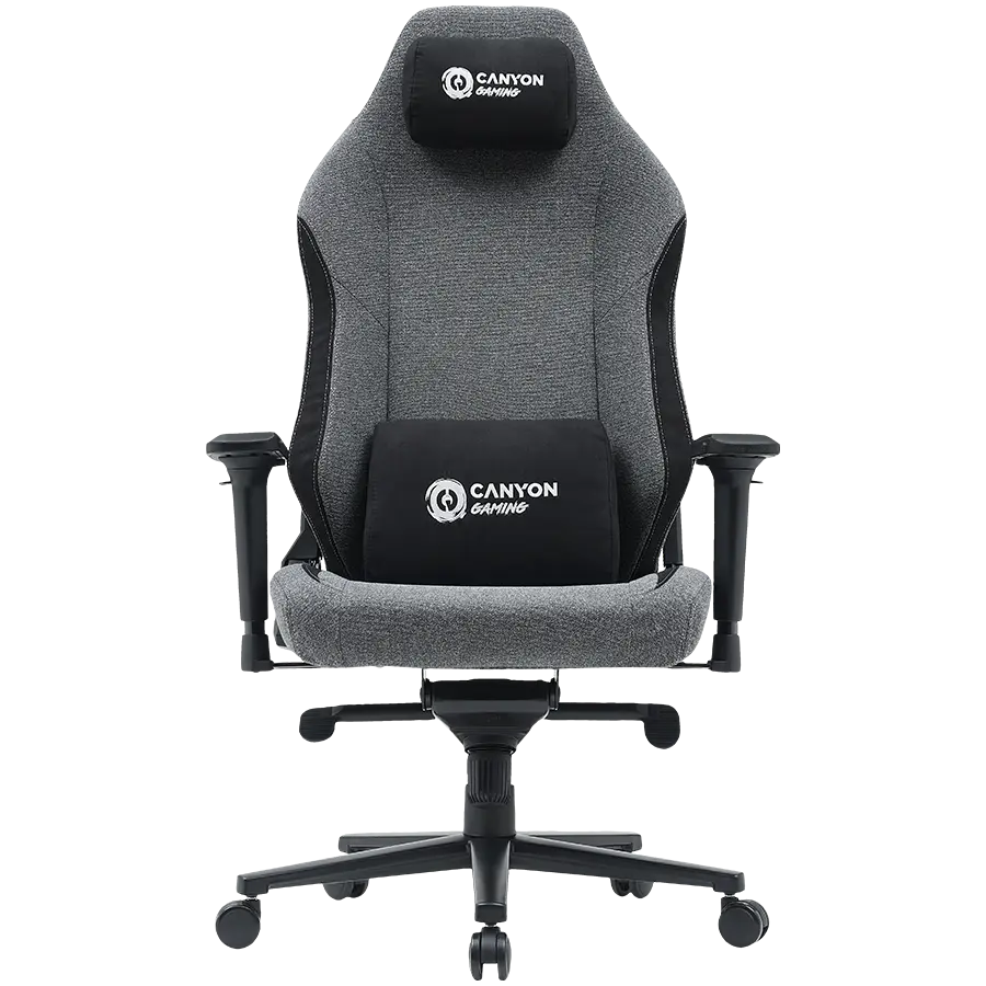 Scaun gaming Canyon Boulder XLCH01, 5 roti, reg. inaltime, gri, 150 kg