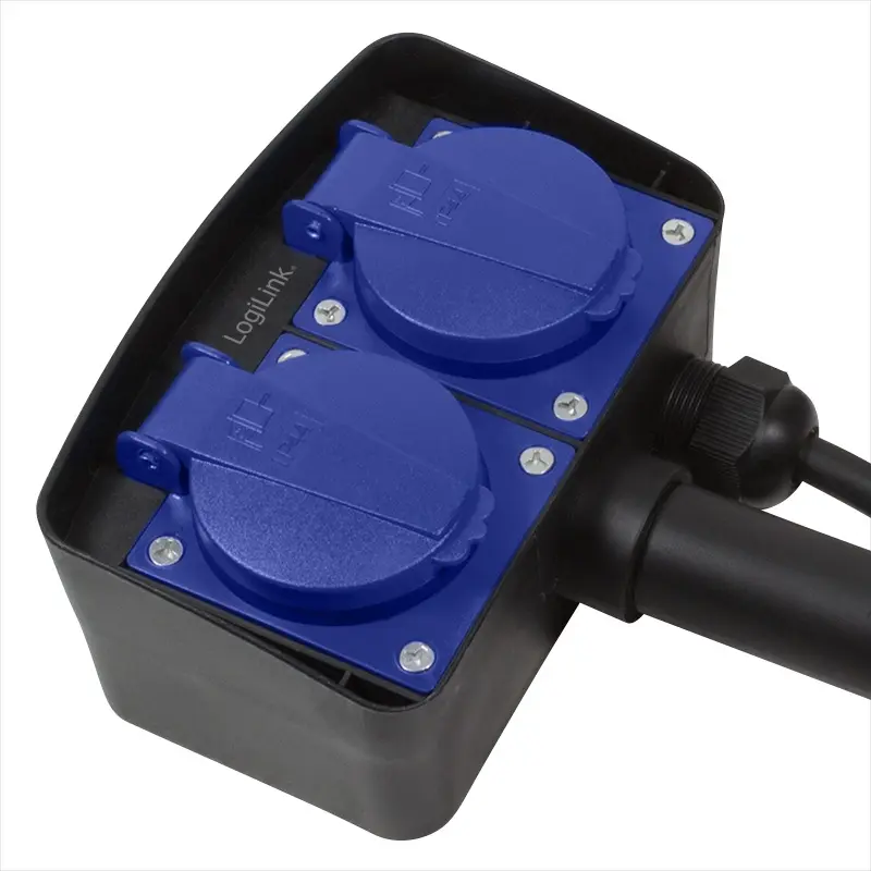 Prelungitor exterior LogiLink LPS214 2 prize IP44 2 m