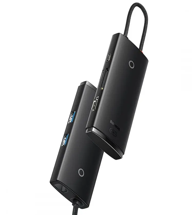 Docking station Baseus Lite WKQX050101 USB-C HDMI 4K USB 3.0 PD negru