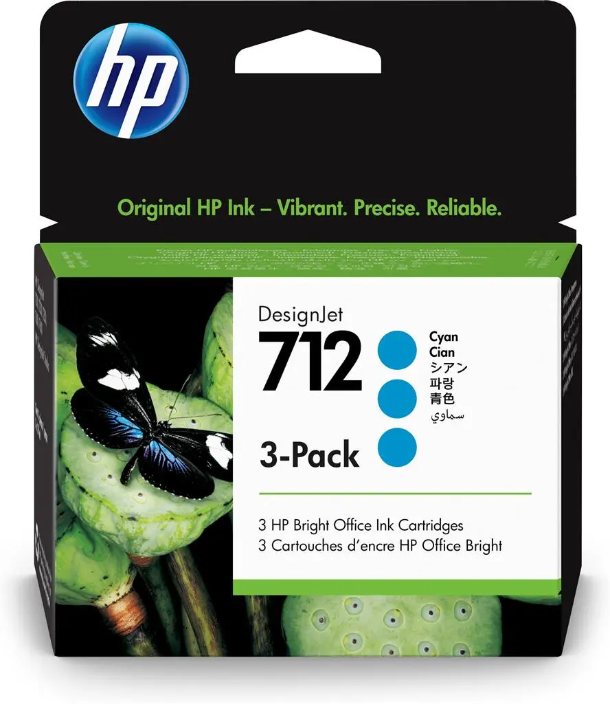 Cartuș cerneală HP 712 3ED77A cyan 3 buc 29 ml