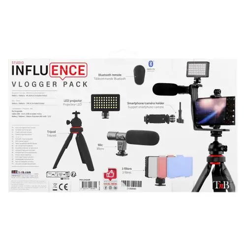 Kit Suport + lumina + filtre TnB, Negru