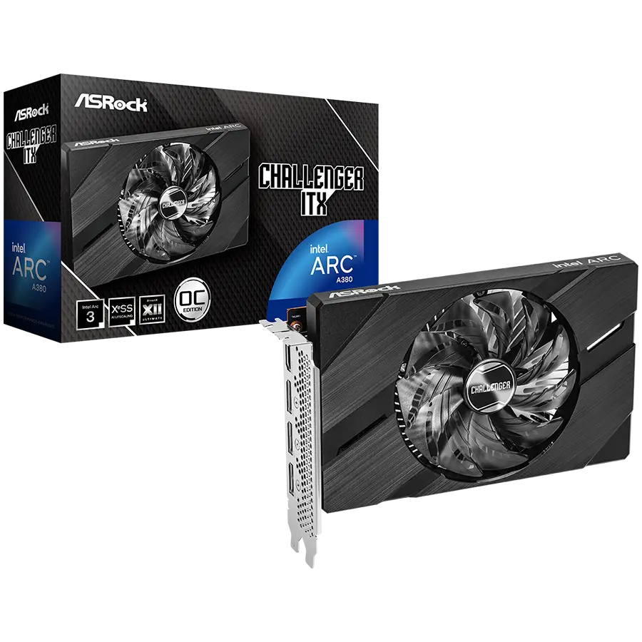 Placa video ASROCK Intel Arc A380 Challenger ITX, 6GB GDDR6