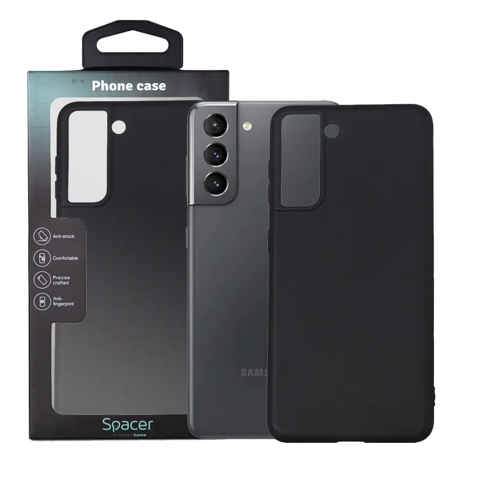 Husă Spacer Samsung Galaxy S21 TPU neagră