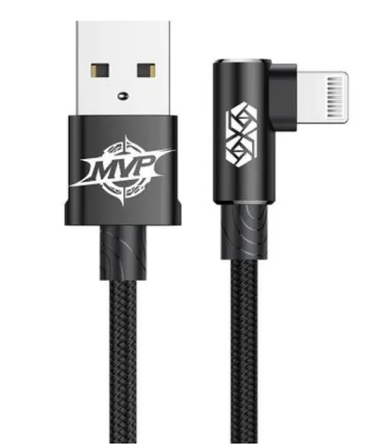 Cablu Baseus MVP Elbow Lightning 1m 2A negru