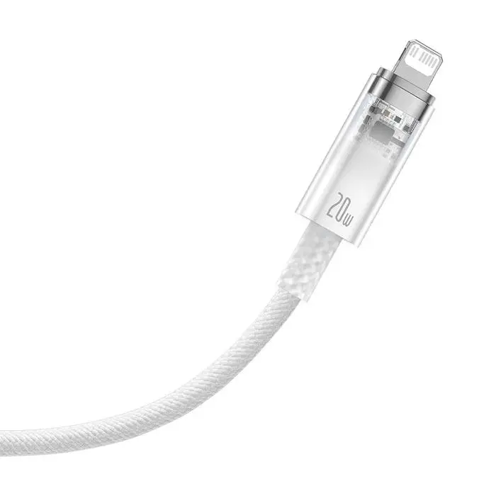 Cablu Baseus Explorer USB-C Lightning 20W 1m alb