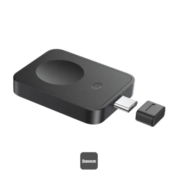 Încărcător magnetic inductiv pentru ceasuri, Baseus MagPro 2.5W, protecție avansată, compact, negru