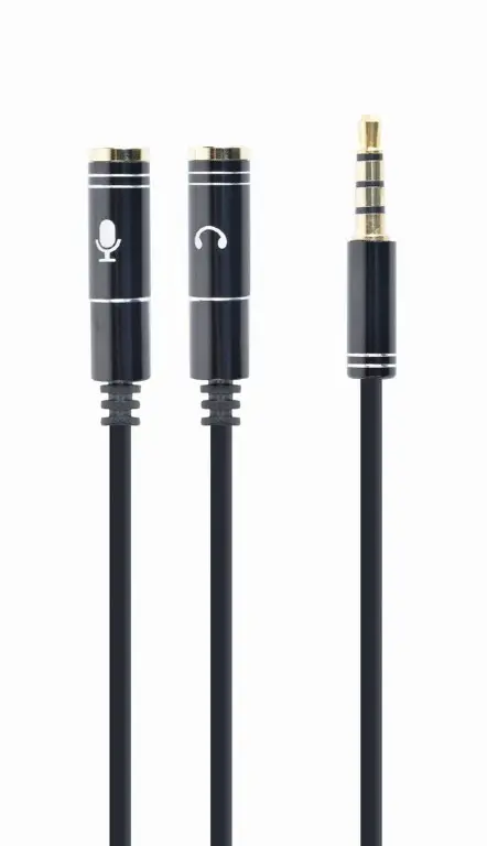 Cablu audio Gembird CCA-417M splitter 3.5 mm 20 cm