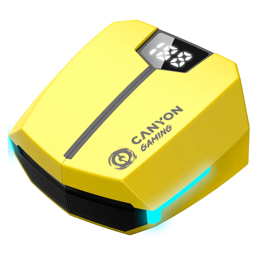 Casti True Wireless Gaming Canyon Doublebee GTWS-2, Yellow, CND-GTWS2Y