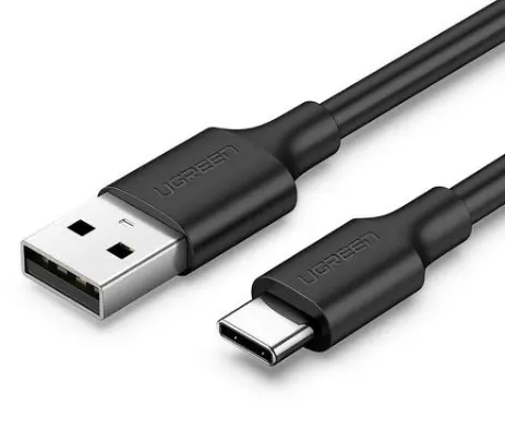Cablu Ugreen US287 USB-A la USB-C 25 cm negru 3A