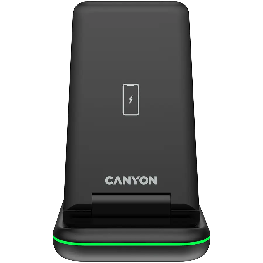 Incarcator Wireless Canyon WS-304 pliabil 3in1 15W, Negru