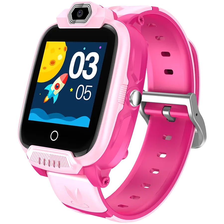 Smartwatch pentru copii Canyon Jondy KW-44, GPS, 4G, Camera, Roz