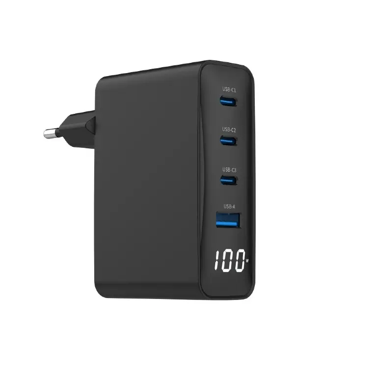 Încărcător perete Gembird TA-UC-PDQC100LCD-01-BK 100W negru