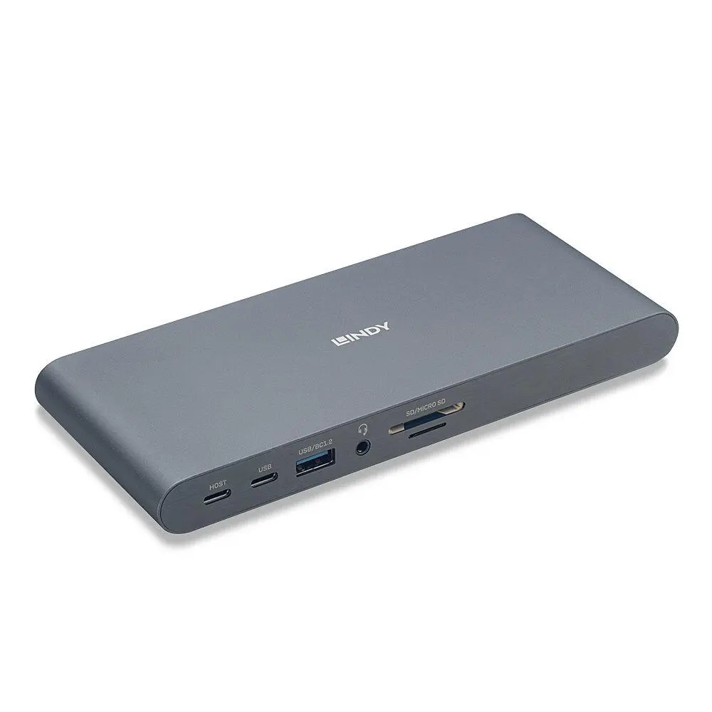 Docking station Lindy DST-Pro 5K XT argintiu USB-C 100W