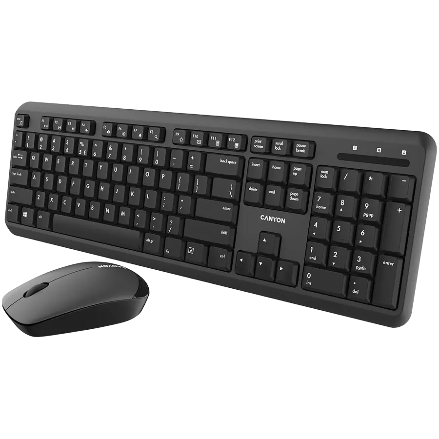 Set tastatură și mouse Canyon SET-W20 wireless negru Velvet
