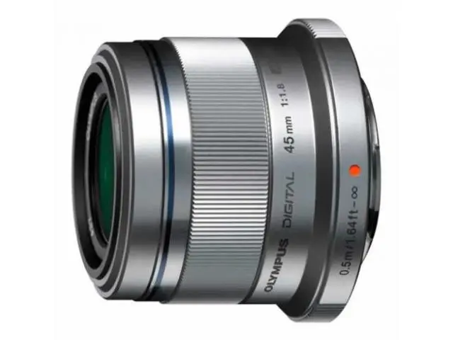 Obiectiv Olympus M Zuiko 45mm F1 8 argintiu