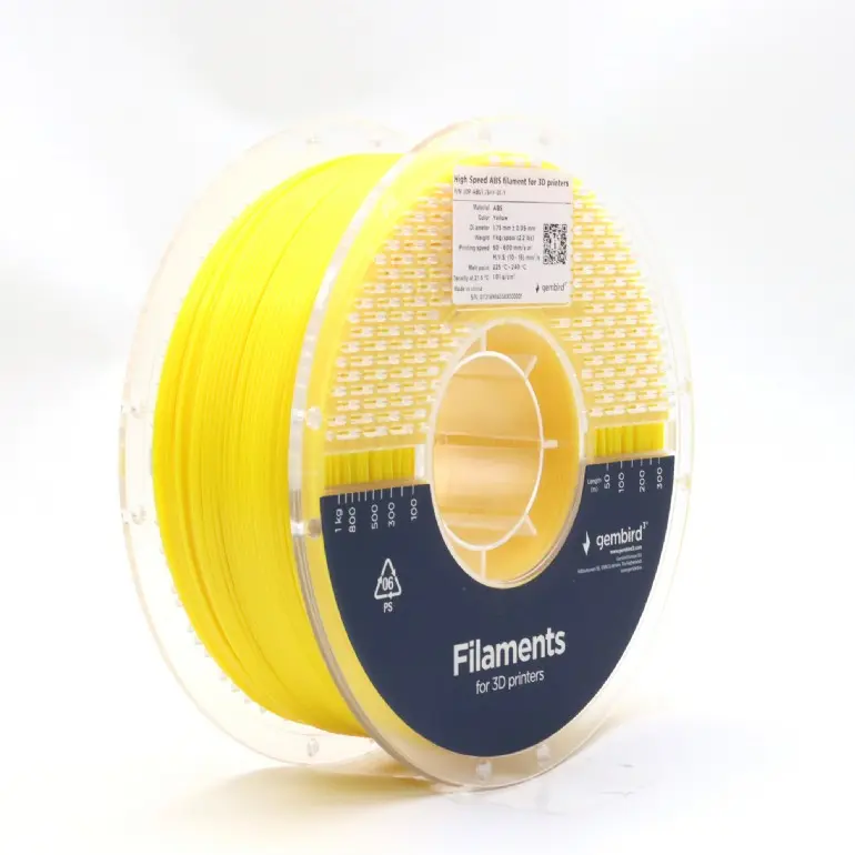 Filament Gembird ABS 1 75 mm galben 1 kg
