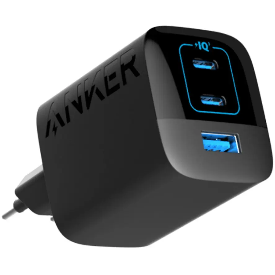 Incarcator retea Anker 336, 67W, 2x USB-C, 1x USB-A, PowerIQ 3.0, Negru